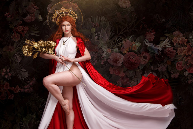 Обои картинки фото anastasia zhilina, девушки, анастасия жилина, anastasia, zhilina, cosplay, анастасия, жилина, девушка, модель, рыжеволосая, красотка, поза, флирт, стройная, сексуальная, фигура