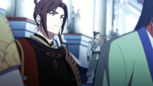 Обои картинки фото аниме, tian guan ci fu, персонажи, дворец