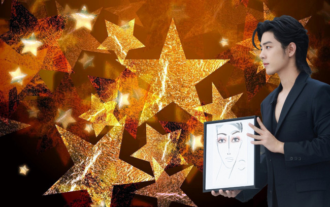 Обои картинки фото мужчины, xiao zhan, актер, рисунок, звезды