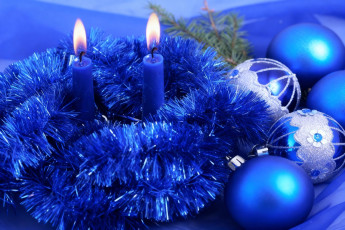 обоя праздничные, новогодние свечи, новогодняя