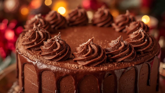 Обои картинки фото еда, торты, шоколадный, торт, крем