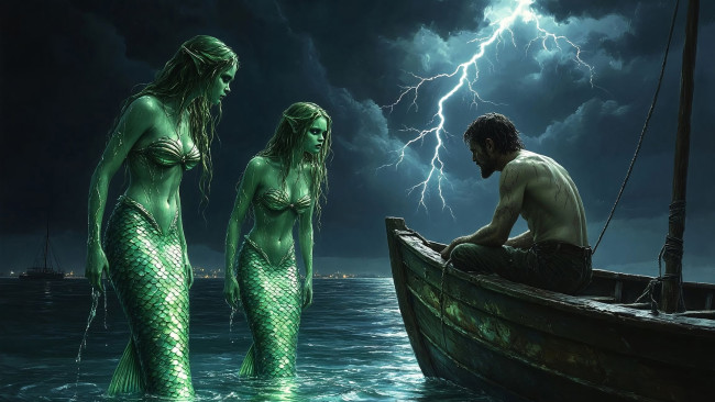 Обои картинки фото фэнтези, русалки, нейросети, графика, нейроарт, ai, art, нейронные, сети, рисунки, нейро, искусство, нейрографика, graphics, neuroart, neural, networks, drawings, neuro, neurography