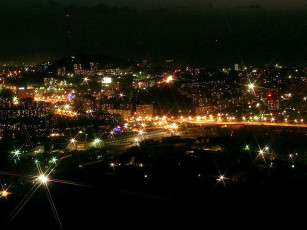 Картинка города огни ночного