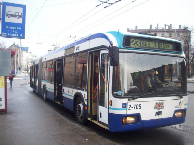 Обои картинки фото рижский, троллейбус, техника, троллейбусы