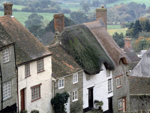 Картинка cottages shaftsbury dorset england города здания дома