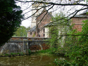 Картинка castle van horst belgia города дворцы замки крепости деревья водоем башни