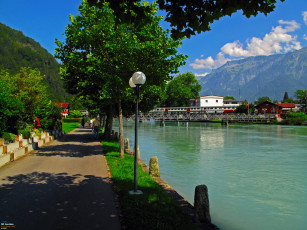 Картинка города мосты мост река набережная