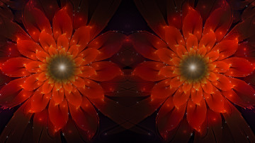 Картинка 3д графика flowers цветы красный