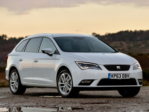 обоя автомобили, seat, leon, st, uk-spec, 2014, светлый