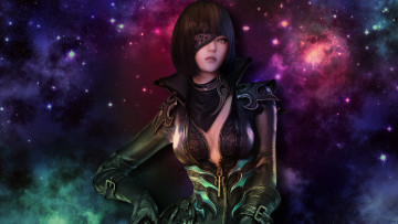 Картинка 3д+графика people+ люди глаз повязка девушка космос