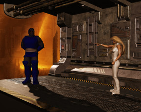 Картинка 3д+графика фантазия+ fantasy девушка существо фон взгляд