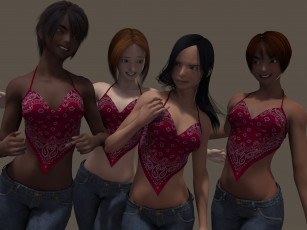 Картинка 3д+графика люди+ people фон взгляд девушки