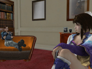 Картинка 3д+графика люди+ people картины диван книги фон взгляд девушки