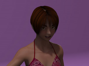 Картинка 3д+графика портрет+ portraits взгляд девушка фон