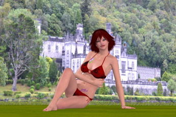 Картинка 3д+графика люди+ people фон девушка взгляд