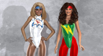 Картинка 3д+графика люди+ people взгляд фон девушки