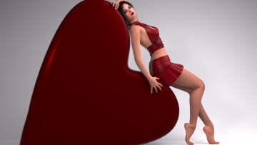 Картинка 3д+графика люди+ people фон взгляд девушка