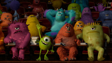 обоя мультфильмы, monsters university, монстры