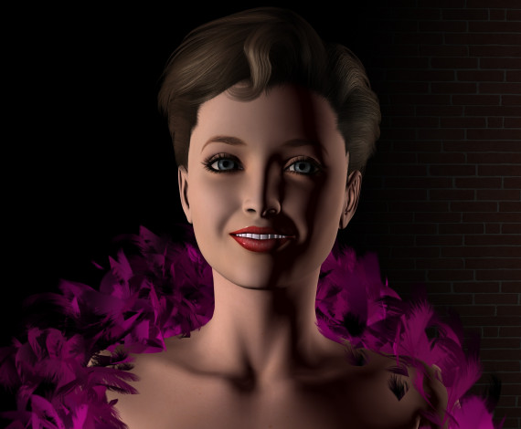 Обои картинки фото 3д графика, портрет , portraits, девушка, взгляд, фон, улыбка