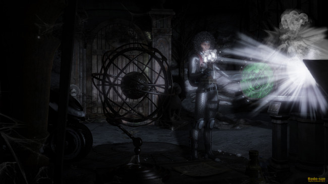 Обои картинки фото 3д графика, фантазия , fantasy, взгляд, девушка, магия, фон