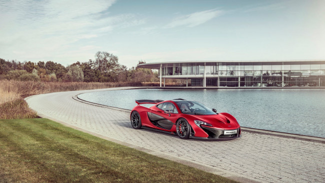 Обои картинки фото автомобили, mclaren, hypercar, sun, red, supercar, front, p1, exotic, mso