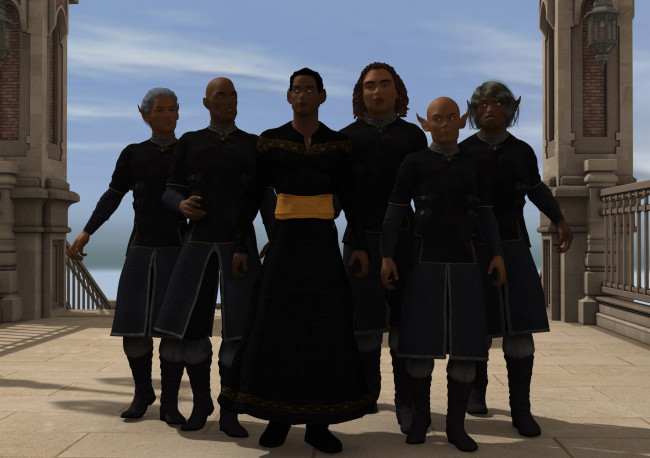 Обои картинки фото 3д графика, эльфы , elves, эльфы, взгляд, улица