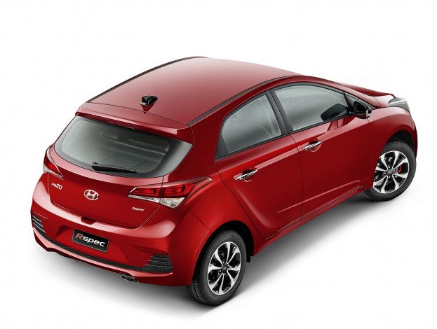 Обои картинки фото автомобили, hyundai, r, spec, hb20, красный, 2016г