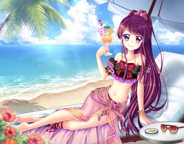 Обои картинки фото аниме, aikatsu, фон, взгляд, девушка