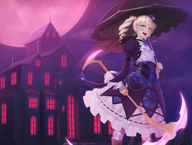 Обои картинки фото аниме, aikatsu, девушка, взгляд, фон