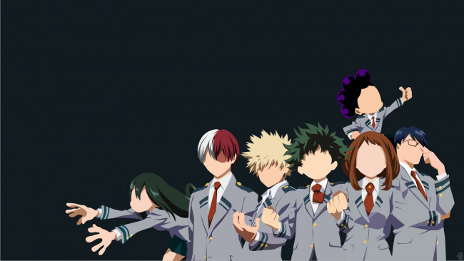 Обои картинки фото аниме, boku no hero academia, персонажи