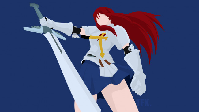 Обои картинки фото аниме, fairy tail, erza