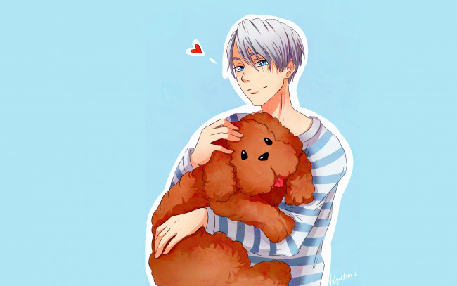 Обои картинки фото аниме, yuri on ice, victor, nikiforov