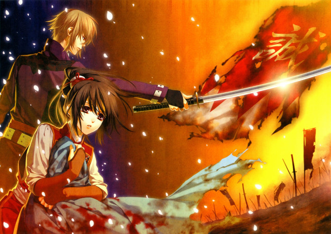 Обои картинки фото аниме, hakuouki, shinsengumi, kitan