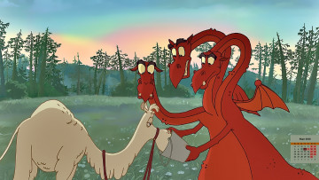 Картинка календари кино +мультфильмы дракон 2018 верблюд