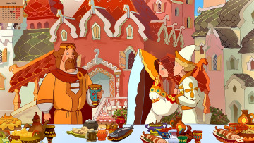 Картинка календари кино +мультфильмы свадьба 2018 жених невеста дворец царь