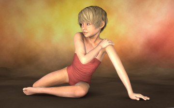 Картинка 3д+графика люди+ people фон взгляд девочка