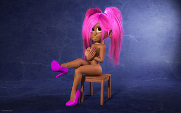 Картинка 3д+графика мультфильмы+и+в+игры фон взгляд девушка