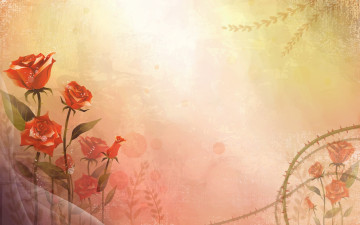 Картинка векторная+графика цветы+ flowers фон цветы