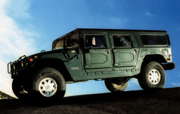 Картинка hummer+h1+wagon+1992 автомобили hummer wagon h1 зелёный 1992