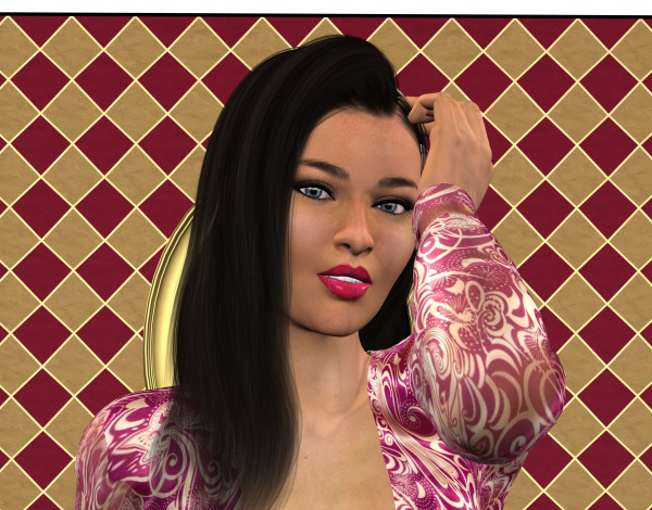 Обои картинки фото 3д графика, портрет , portraits, девушка, фон, взгляд