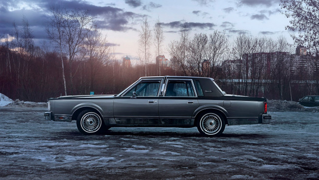 Обои картинки фото автомобили, lincoln, 1984, town, car
