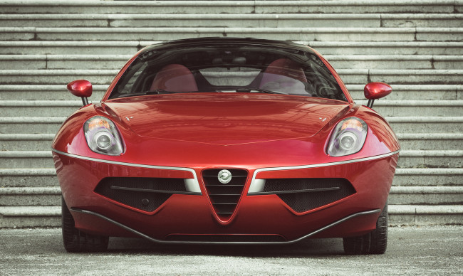 Обои картинки фото alfa romeo disco volante 2013, автомобили, alfa romeo, red, disco, volante, alfa, romeo, 2013