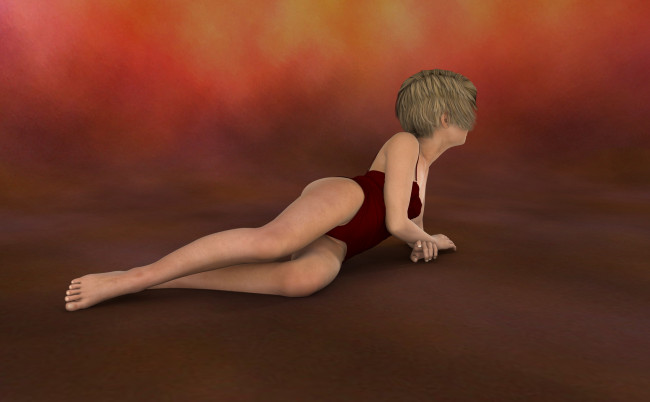 Обои картинки фото 3д графика, люди , people, девочка, фон, взгляд