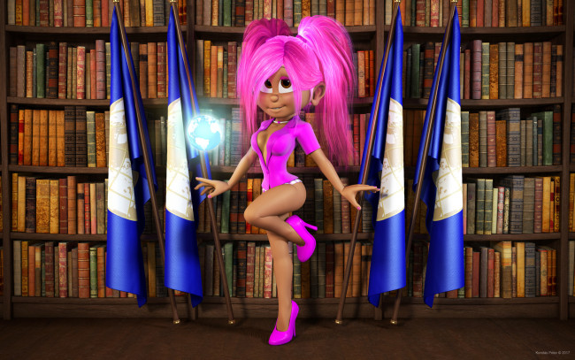 Обои картинки фото 3д графика, мультфильмы и в игры, фон, девушка, взгляд