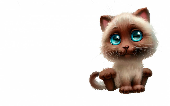 Обои картинки фото 3д графика, животные , animals, котенок