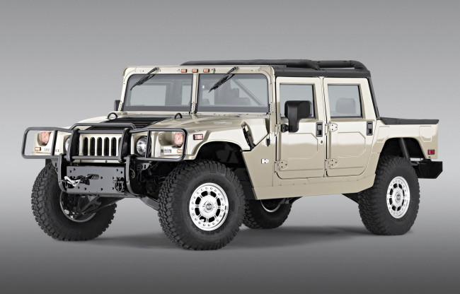 Обои картинки фото hummer h1 alpha convertible 2005, автомобили, hummer, alpha, h1, 2005, convertible, серый