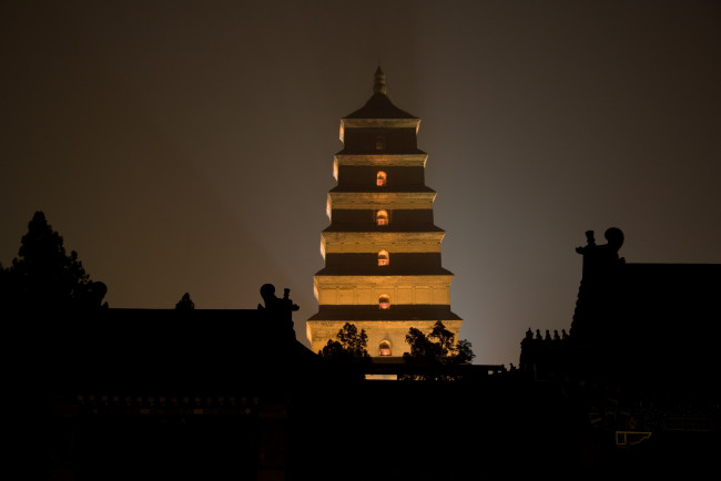 Обои картинки фото города, - буддийские и другие храмы, -, буддийские, и, другие, храмы, религия, культура, буддизм, достопримечательности, гусей, диких, пагода, китай, сиань