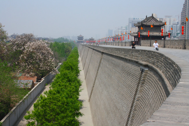 Обои картинки фото города, - буддийские и другие храмы, достопримечательности, городская, китай, сиань, стена