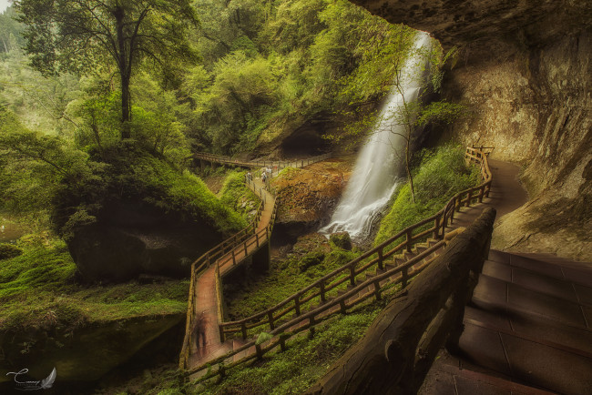 Обои картинки фото природа, водопады, простор