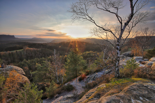 Обои картинки фото природа, восходы, закаты, простор